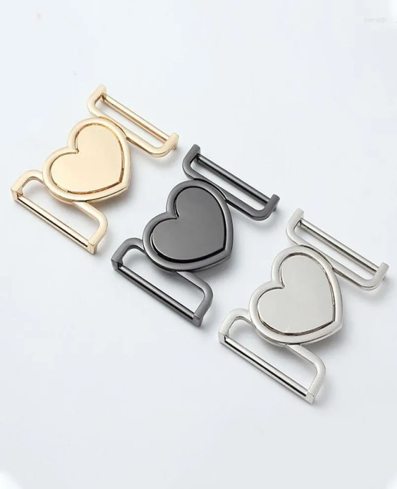 Belts Metal Alloy Heart Buckle Waist Belt Buckles Gold Silver Black Clasp Backpack Strap Fastener For Coats Diy Garment Sew Access8326022