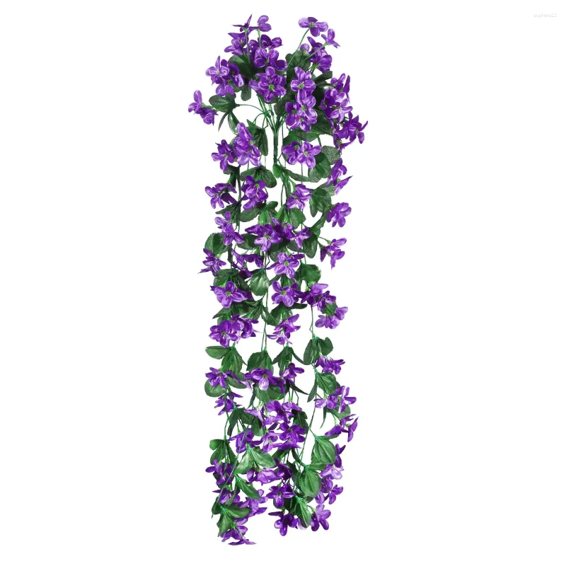Dekorativa blommor 4 kronblad Simulering Charmig livtroddekoration Vine Hanging For Wedding Banket
