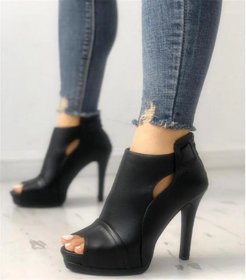 Lapolaka Fashion Peep Toe Cutout cienki obcasy letnie buty mody Projekt Mody Sexy High Heels Women039s Buty Kobieta kostki 18480200