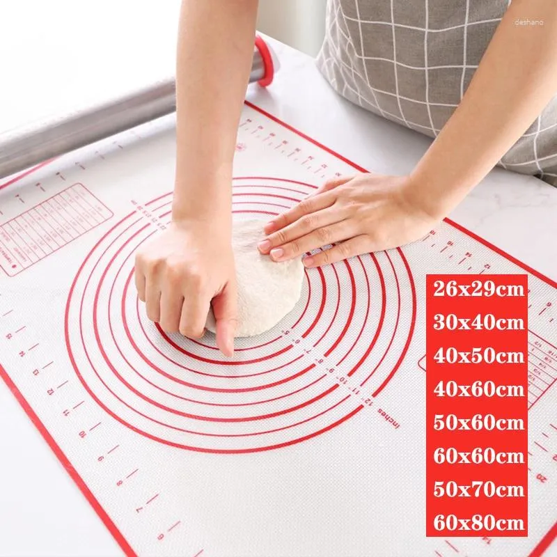 Bakgereedschap Siliconenmat Rolling Kneadkussen Pastry Pannenkoeken Pizza Dough Nit-Stick for Kitchen