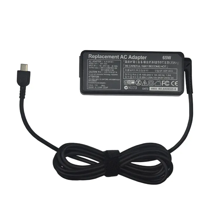 PADS 20V 3.25A 65W Universal USB Tipo C Laptop Charger Adapter Power Adapter para Lenovo Asus HP Dell Xiaomi Huawei Google