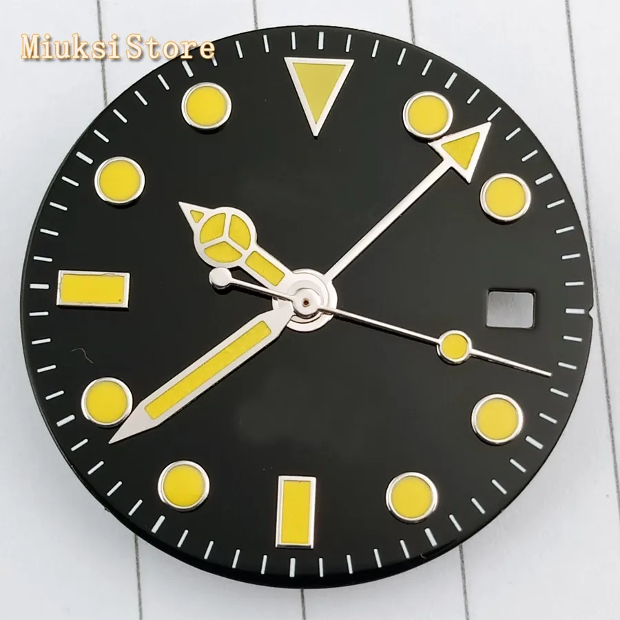 مجموعات Bliger 28.5mm Watch Watch Dial+Luminous Watch Hands Fit Miyota 8205 8215 821a Mingzhu 2813/3804 Movement