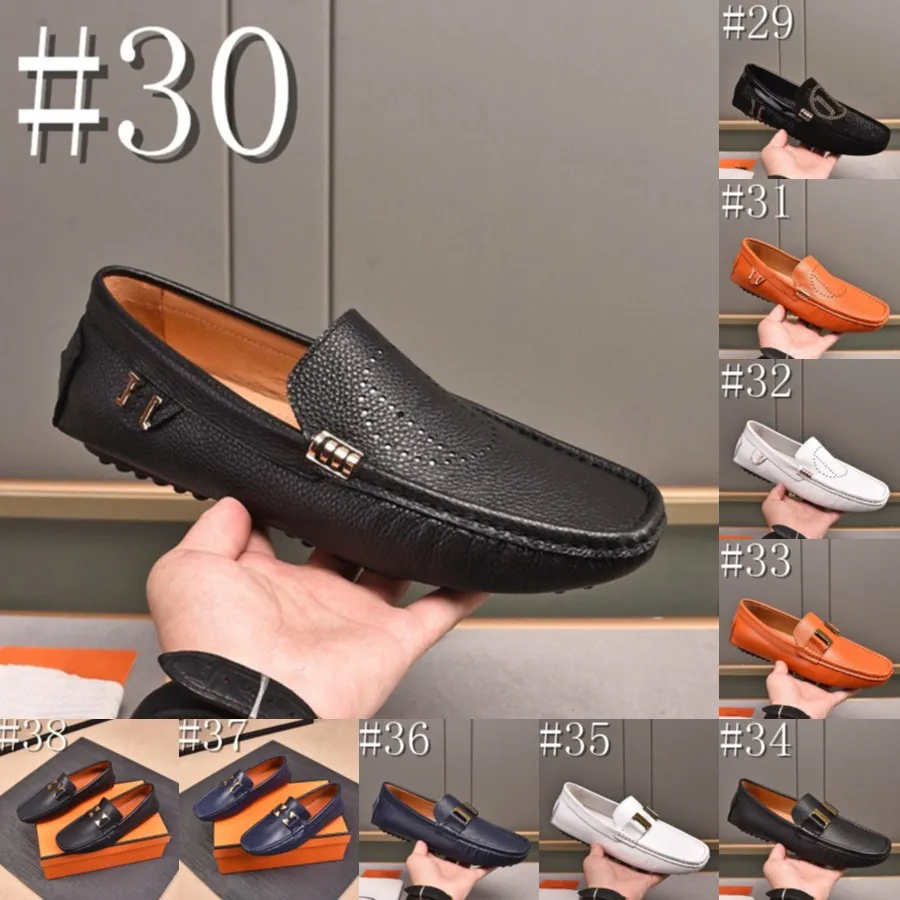 40model mocassins de créateurs masculins modes en daim en cuir mocassins plats Chaussures hommes de haute qualité luxueuse confortable haletante bouffée de chaussures orange bleu marron