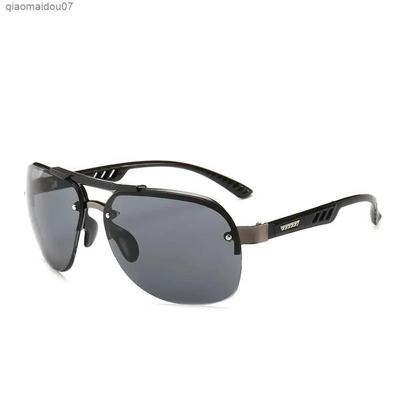 Lunettes de soleil 2023 Fashion Mens Retro Metal Pilot Lunettes de soleil Classic Brand Lunettes de soleil LEANS REVOIR MENSEM