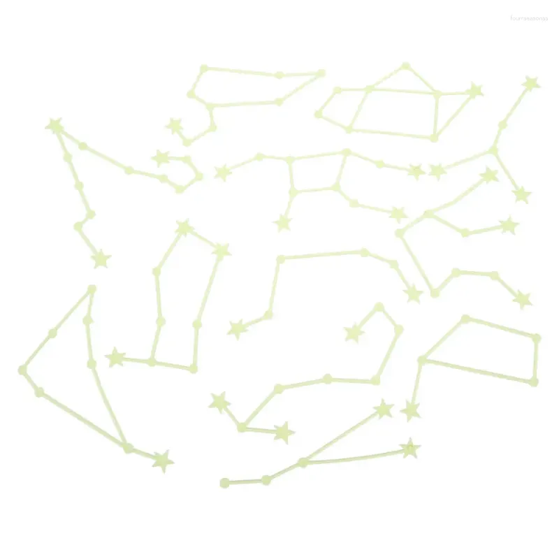 Wall Stickers 5 Sets Constellations Luminous Sticker Decals (Light Green)