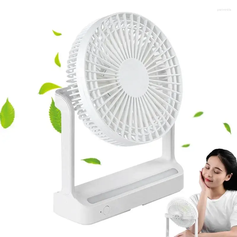 Storage Bags Rechargeable Fan With Light Portable 3 Speeds Handheld 2 IN 1 USB Small Pocket For Working