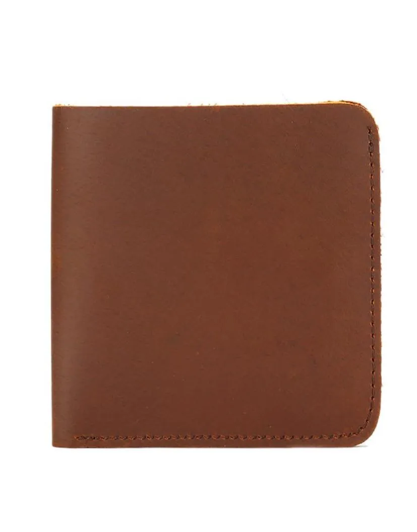 Men Crazy Horse Cuir Minfold portefeuille Porte-carte de portefeuille en cuir authentique 3180281