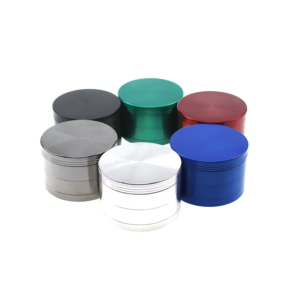 Minimalisme Spice Cracker Tobacco Metal 6 Color Grinder pour accessoires 4 parties en alliage zinc 40 mm / 50 mm / 55 mm / 63 mm accessoires