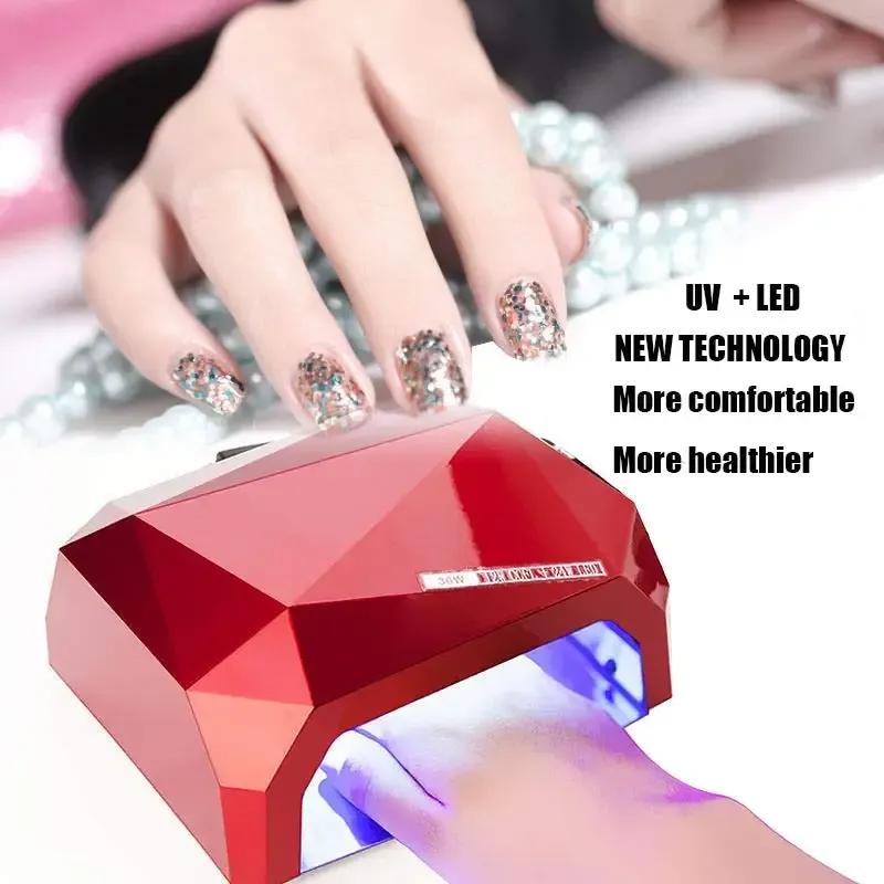 Médecine Samvi 36W Gel LED Polon de durcissement lampe à ongles UV Sécheur de diamant Forme de durcissement Lampe Hine pour le vernis à ongles en gel UV