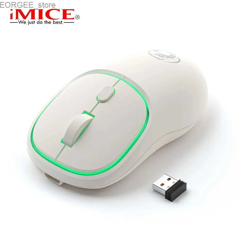 MICE Gamer sem fio mouse silencioso 1600 dpi para macbook tablet laptop pc ratos bluetooth recargável 2.4g mouse y240407