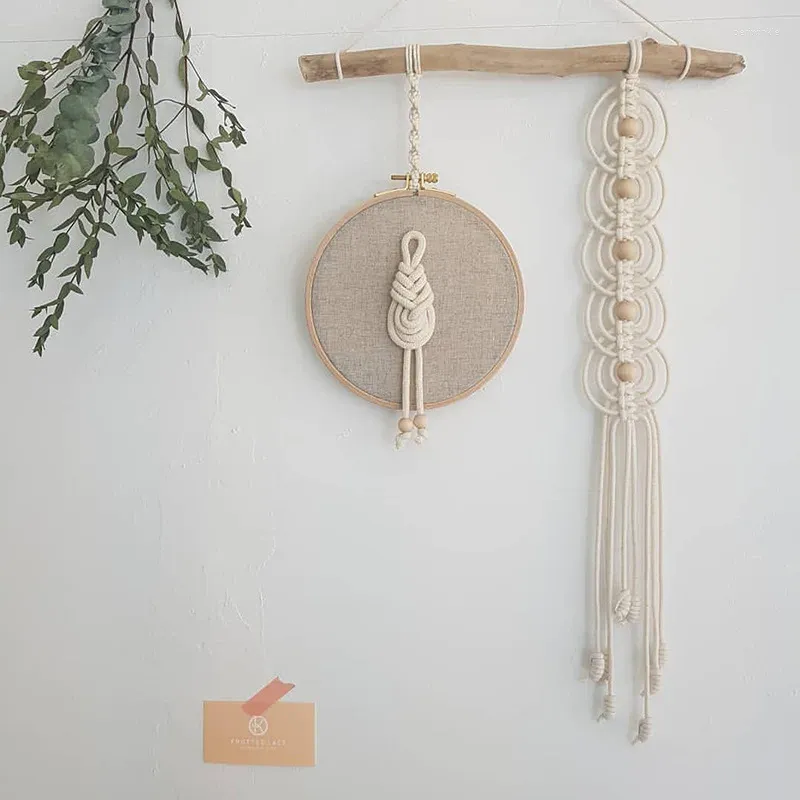 Tapissries ins nordisk stil barn rum handvävd dekoration liten pendell vägg kreativ baby hängande po rekvisita