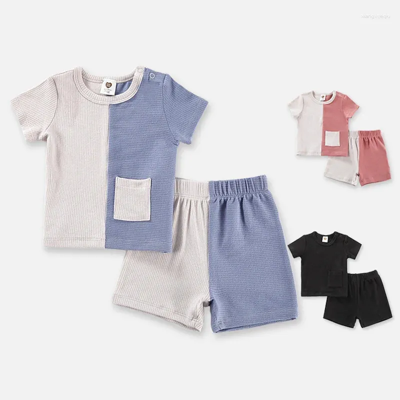 Vêtements Fashion Summer Baby Boy Boy Girls Vêtements Enfants Enfants à manches courtes Shorts Top Shorts Contrôles Casual Jogger Set Toddler Pyjama