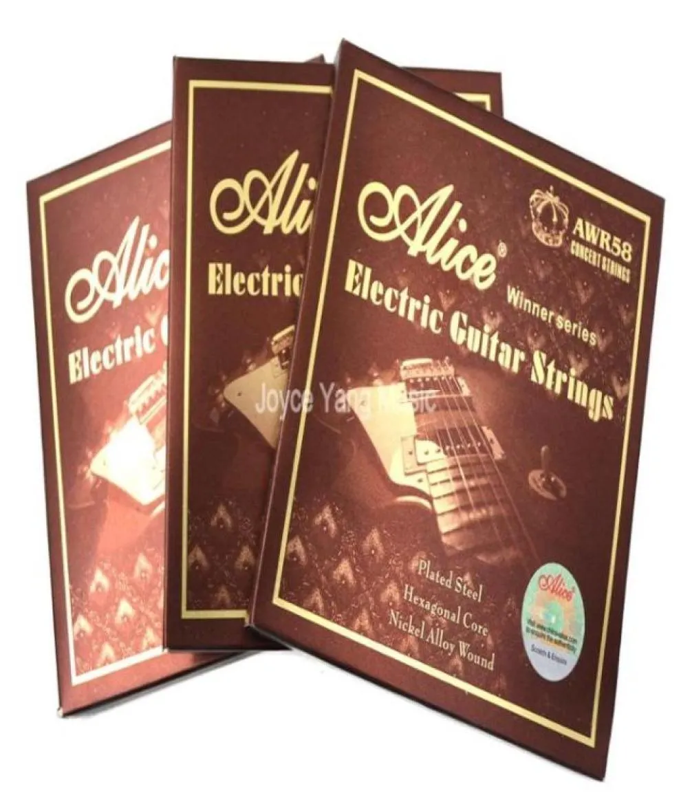 3 Sets Alice AWR58 Electric Guitar Strings Plated Steel Hexagonal Core Nickel Alloy Wound Strings 26935252876058