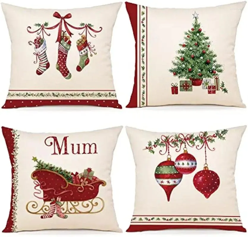 Kussen Kerstmisdecoratie Woonkamer Bandbekleding Huiskisten Cojines 60x60 Funda