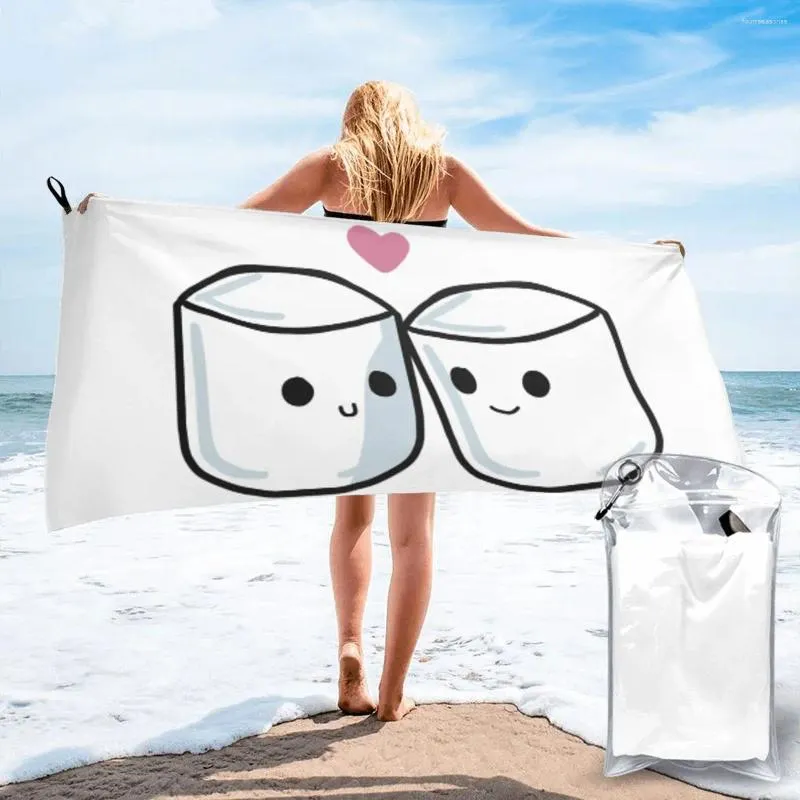 Towel Marshmallows Happy Camper 4クイックドライノベルティアウトドアキャンプが簡単に持ち運ぶオタクバス