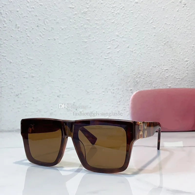 Mumu93 مصمم Cat Eye Sunglasses Acetate Fiber Metal Square Classic Retro Garric Glas
