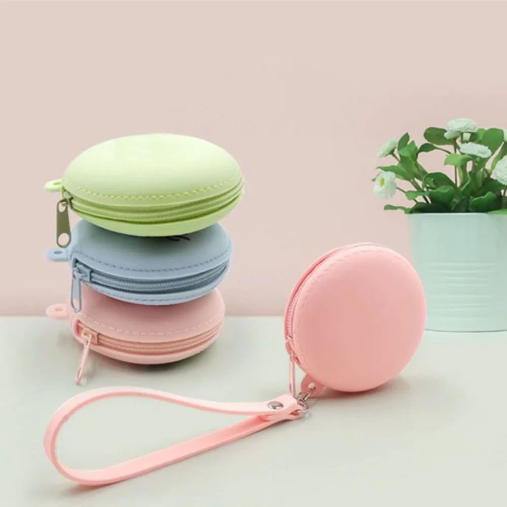 Cute Round Coin Purse Keychain - Silicone Mini Purse Keyring for Women ...