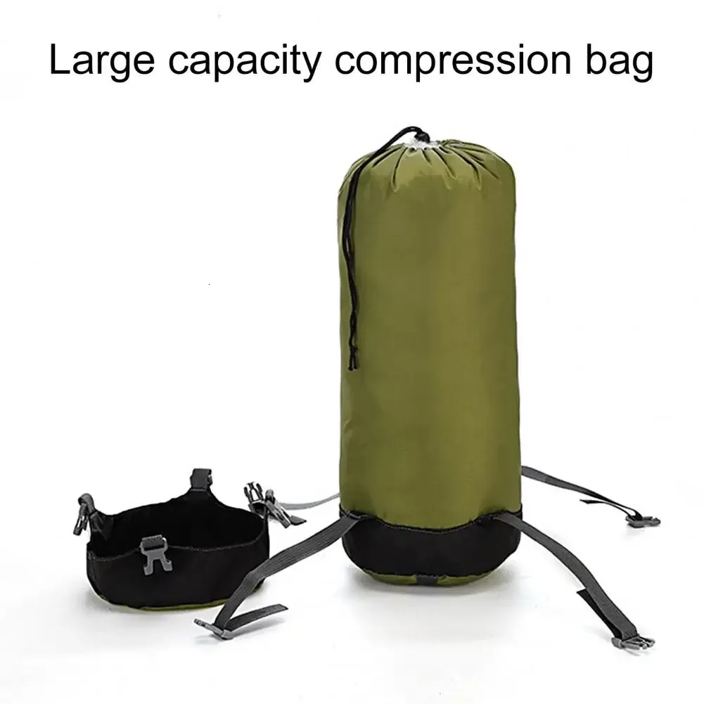 8/15/25/35L saco de compresión de saco de dormir Gran capacidad de gran capacidad ultraligera impermeable hebilla ajustable más almacenamiento 240328
