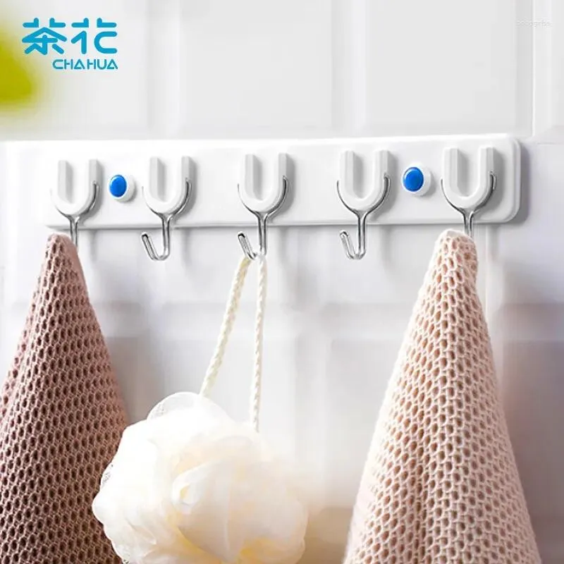 Hooks Chahua 3-en-1 Crochet multifonctionnel: porte-vêtements de porte de douche innovante avec adhésif collant introduction