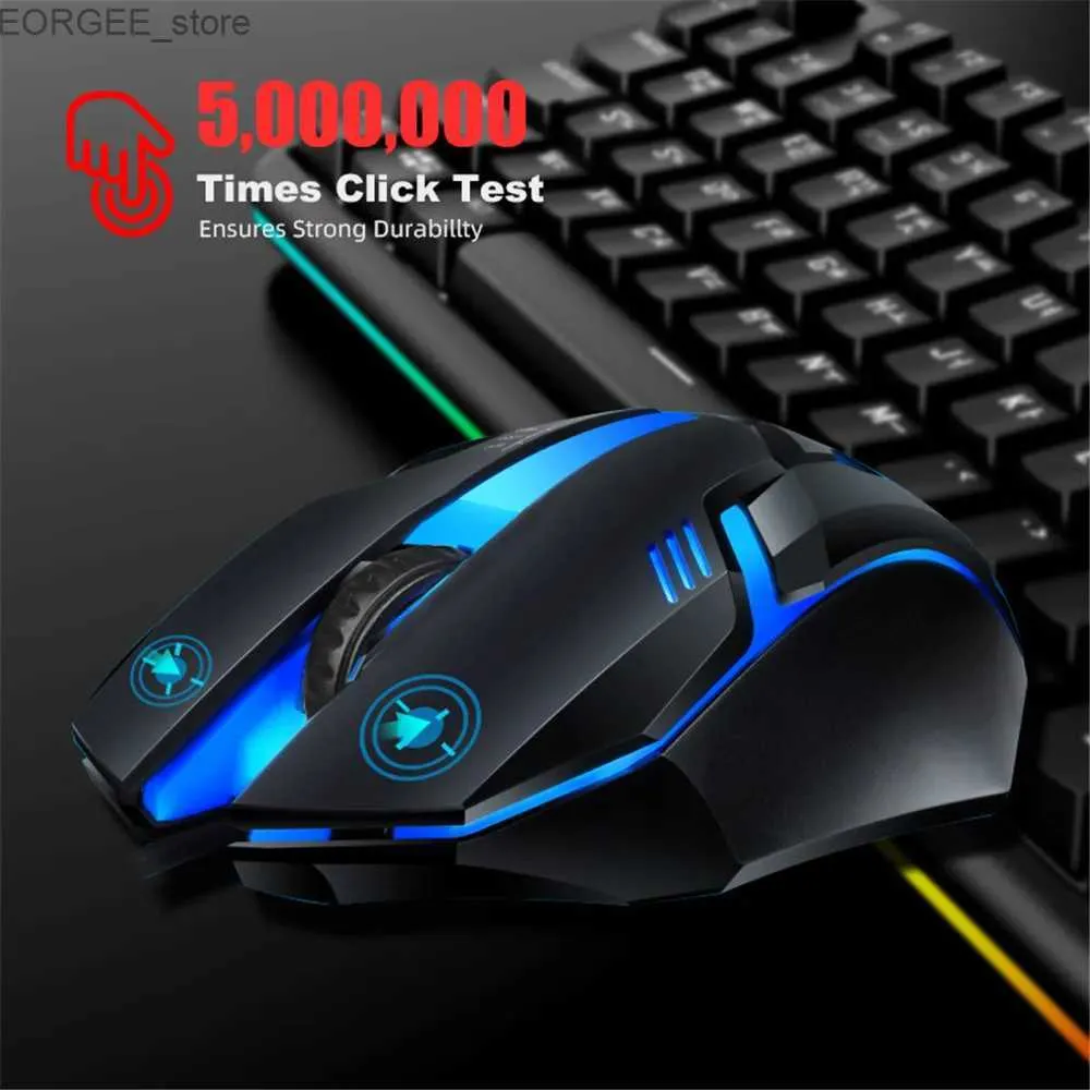 Rate Business Office Desktop Laptop Office Office Come Al Comed Game Mouse 5500dpi ESPORTS PC MECÁNICO MOUSE Y240407