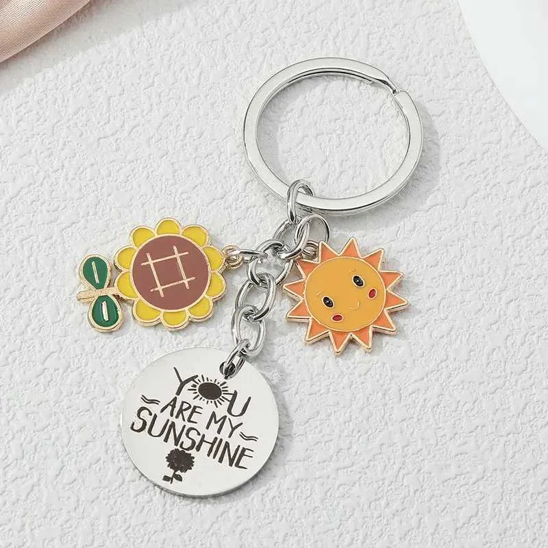 Tornari Cancioli adorabili Sorte Sole Sorte Sorte Sortelle Sei il mio Sunshine Key Rings for Women Girls Friendship Regalo DECORAZIONE Q240403