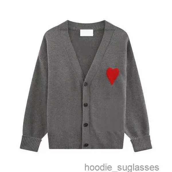 ファッショナブルなパリデザイナーメンズセーターAmis de Coeur Macaron Love Jacquard Cardigan for Men and Women Top Bcl71