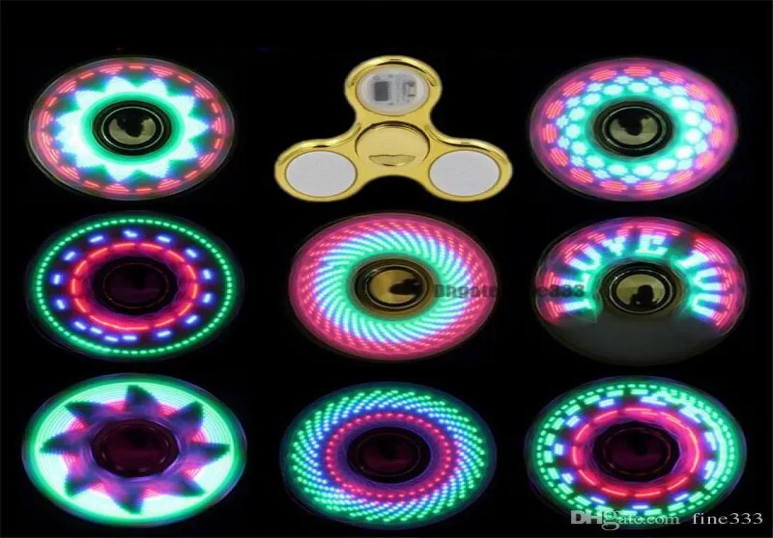 Spinner zabawka najfajniejsza LED Flash Light Rainbow Spinner Kids Toys Auto Change Wzór Szybki obrót Toys6401749