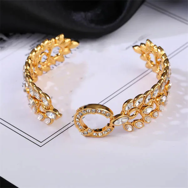 Designer Woman Men Chanells Bangle Luxury Fashion Brand Letter C Bracelets Women Open Bracelet Jewelry gold Cuff Gift CClies 6849