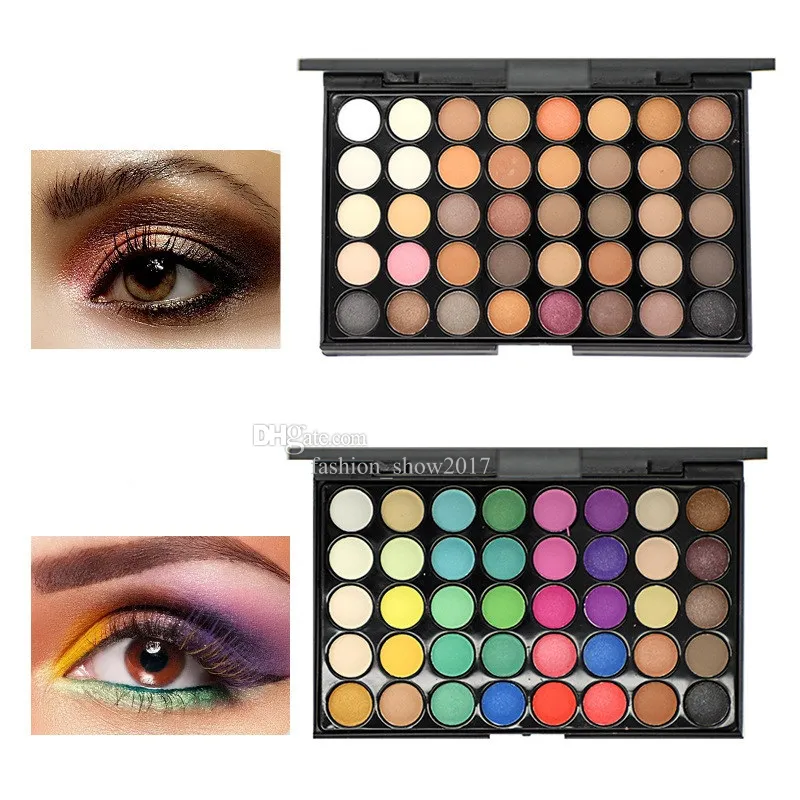 40 kolorów Shimmer Glitter Shadow Palette Wodoodporna kosmetyczna Matowa Paleta makijażu