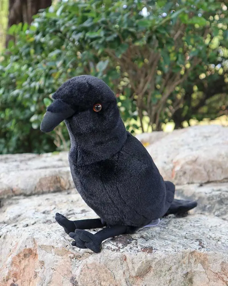Cute Raven Plush Animal Crow Plush Toy Corvus Corax Plushie Raven