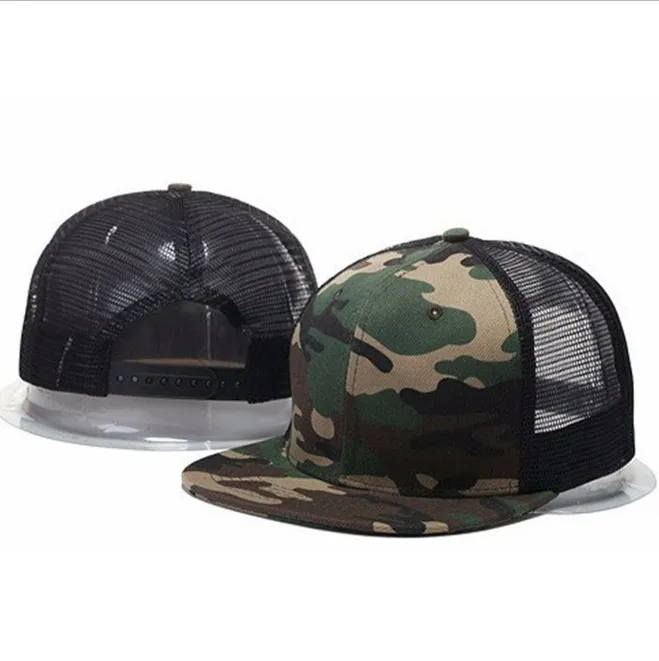 Mesh Summer Sun Sun Caps pour hommes femmes Baseball Ajustement Cap de baseball Chapeaux de camionneur Men Camouflage Jungle Chapeaux Tactical