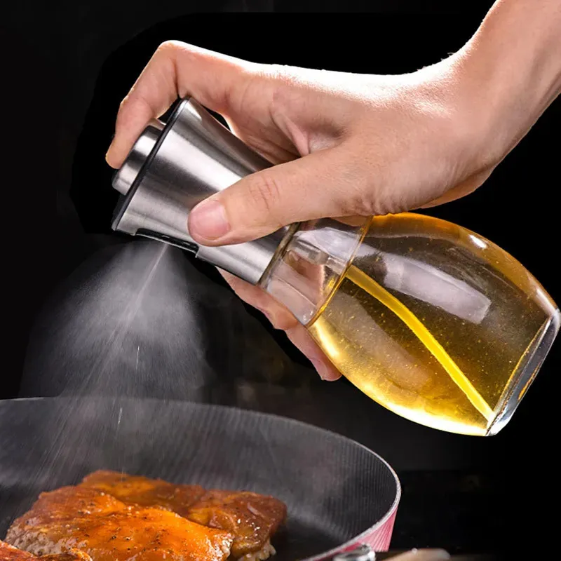 BBQ Barbecue Kookgereedschap Spray Bottle Oil Spuit Oiler Pot Can Pot Cookware Keukengereedschap Glas ABS Olijfpomp Spray Bottle 240402
