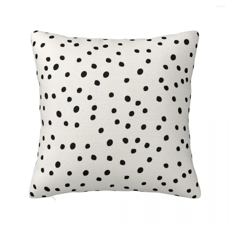Pillow Preppy Spots Black And White Minimal Polka Dot Print Throw Sofa Cover Christmas Covers