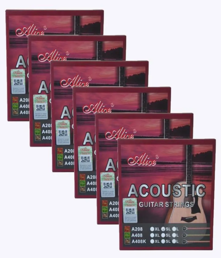 6set Alice Akustik Gitar Dizeleri Fosfor Bronz Renk Alaşım Sarma 6 Dizeler Set A208SL 0115851738