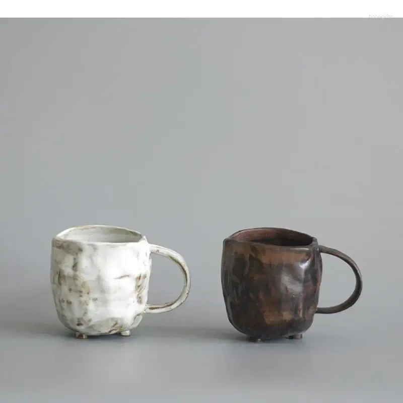 Tazze in ceramica da tè caffè tazze manico retrò tazze creative casa desktop decorazioni di modelli domestici di forma irregolare
