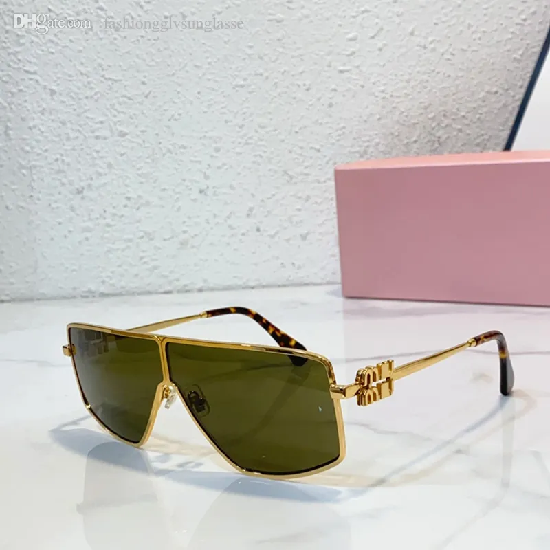 Dames designer vierkante zonnebrillen mumu51 acetaat vezel metaal groot frame buiten vrije tijd reizen veelzijdige dames high -end zonnebril UV400