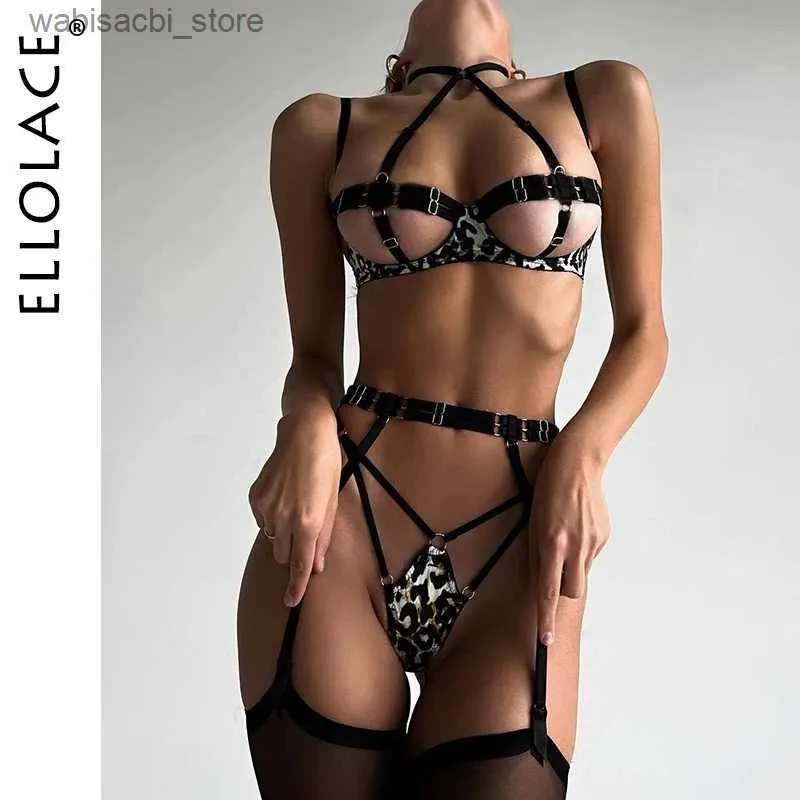 Sexig uppsättning ellolace leopard fetisch underkläder push up bh sexig outfit nakna kvinnor utan censur underkläder erotisk delikat bilizna set l2447