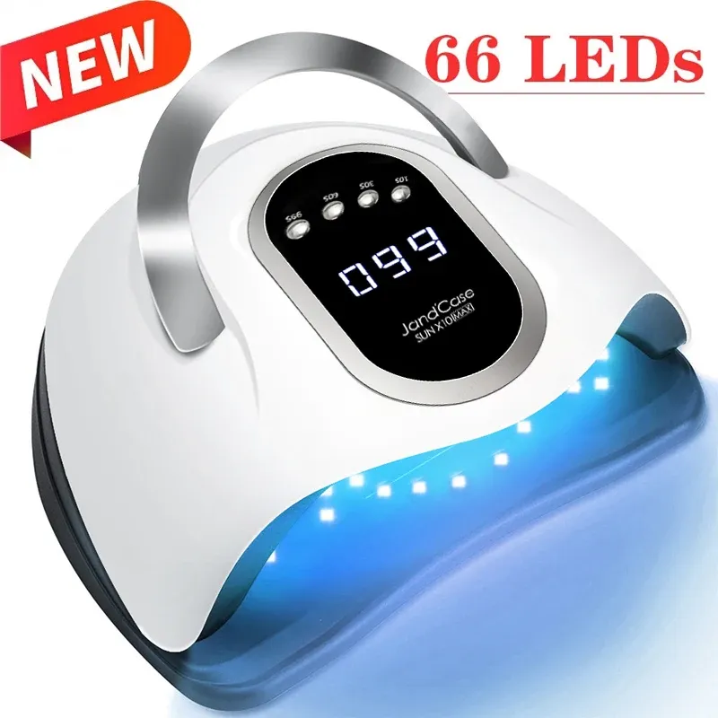 الموصلات 132W LAMPARA UV LED مصباح الظفر لتجفيف الأظافر تلميع البولندية مع 66 LEDS MOTION MOTION SENSING Professional UV NAIN