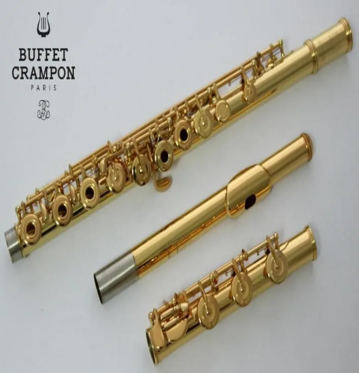 New Buffet SERIRSII Brand Flute 17 Holes C Tone Open Gold Plated Flute Cupronickel Musical Instruments With Case Cleaning Cloth4863988