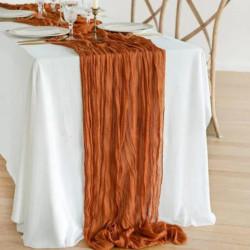 Fleurs décoratives Supplies de mariage nappe de table en tissu ridé