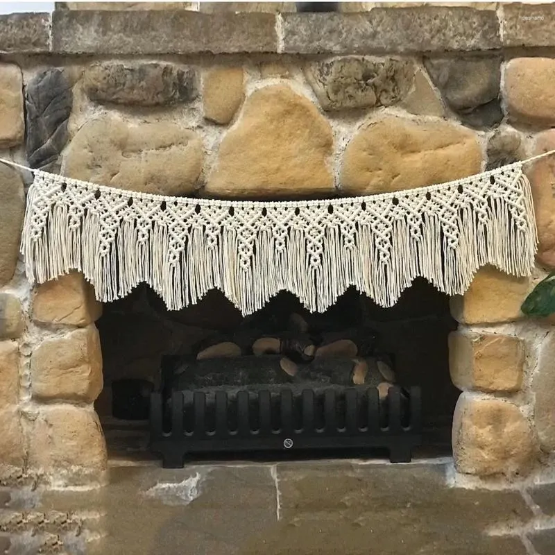 Tapisseries macrame vägg hängande tapestry med tofs handvävd boho dekoration små gardiner bohemisk heminredning för vardagsrum sovrum g