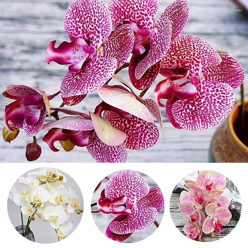 Simulazione di fiori decorativi Simulazione di gambi di orchidei farfalla artificiale flor branch desktop disposizione floreale ornamenti decorazione della stanza della casa