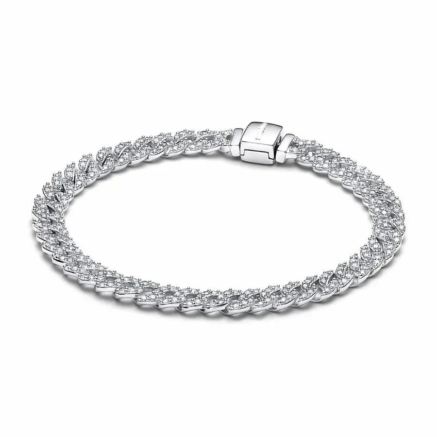 925 Silver Timeless Pave Chain Armband Charms Original Infinity Knot Women Femme Armelets Women Jewelry New