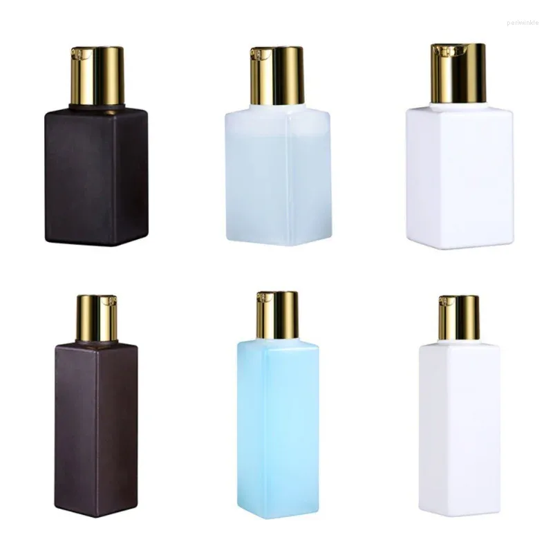 Storage Bottles 50ml/100ml Taggable Refillable Bottle Press Lotion Shower Shampoo Facial Cleanser Spot PE Cosmetic Skin Care Tool Beauty