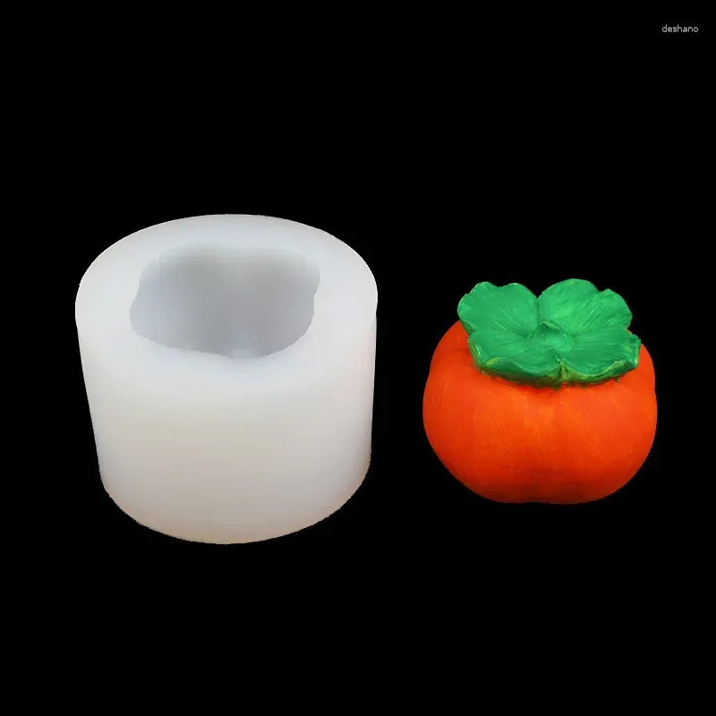 Baking molde a fruta criativa Persimmon Silicone Fondant Cake Diy Mold Gypsum Ornamentos decorativos Molde A877