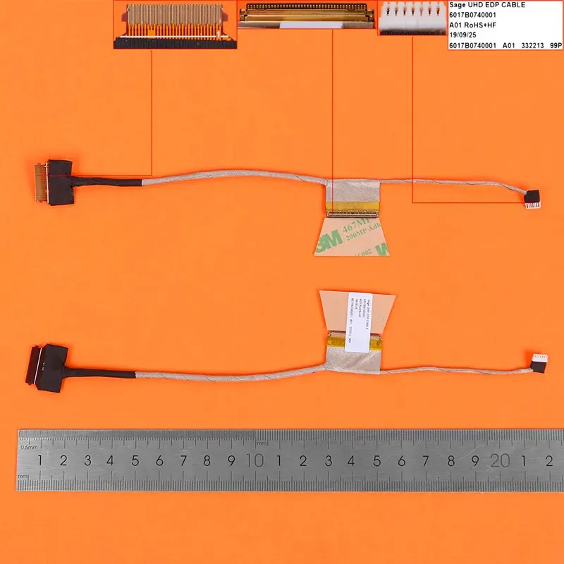 Depende do novo cabo de laptop para HP Envy 17TU100 17U 40pin, Touch, Org PN: 6017B0740001 Reparação de substituição Cabo LED LED Cabo