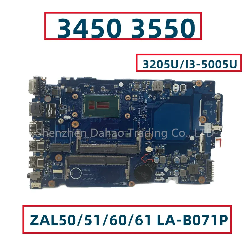 Материнская плата Dell Latitude 3450 3550 Материнская плата ноутбука с Core I34005U I55200U ZAL50/51/60/61 LAB071P CN0CD5P2 0M5DGE 0YCX7C DDR3L