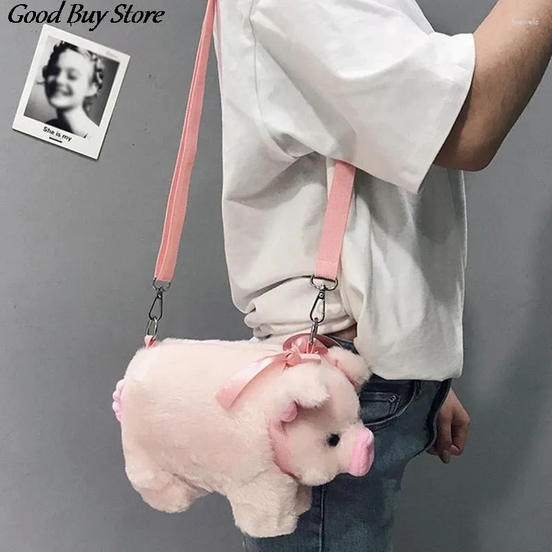 Sac Animal crossbody sacs beaux épaules de cochon en peluche de jouet en peluche femme de mode purse bourse carton sac à main