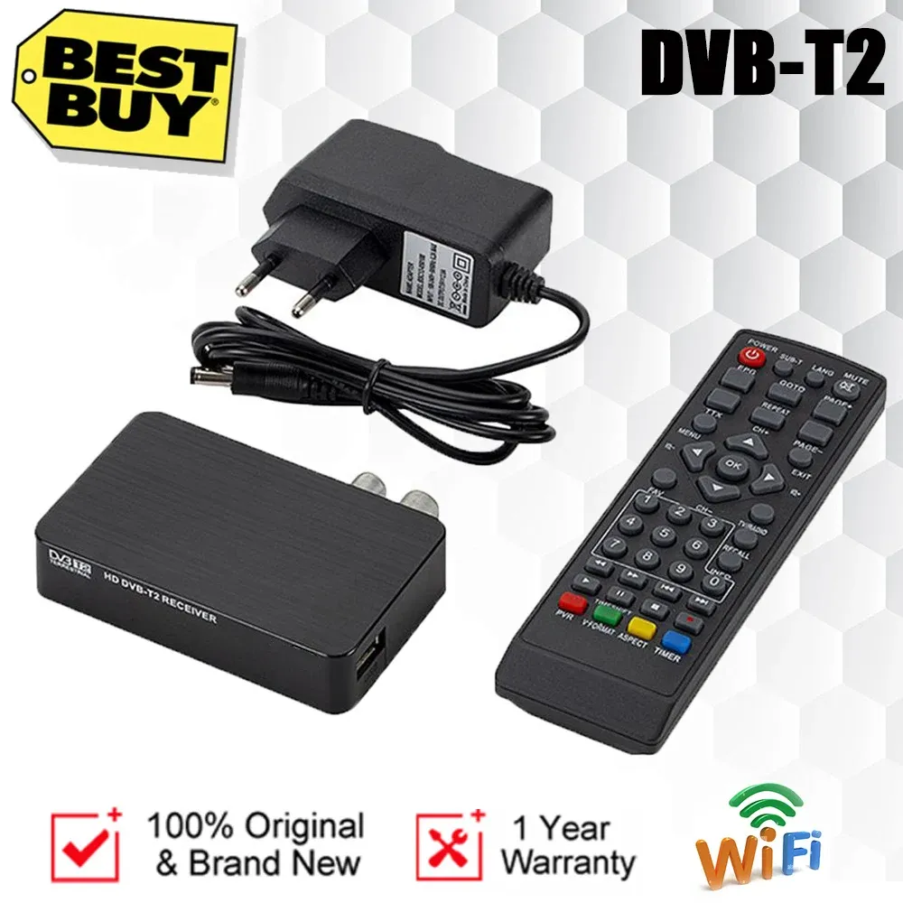 Box Digital DVBT2 TV Box Mini Multifunctionele tv -ontvangerset Topbox Media Player Fullhd 1080p TV Tuner Box No App