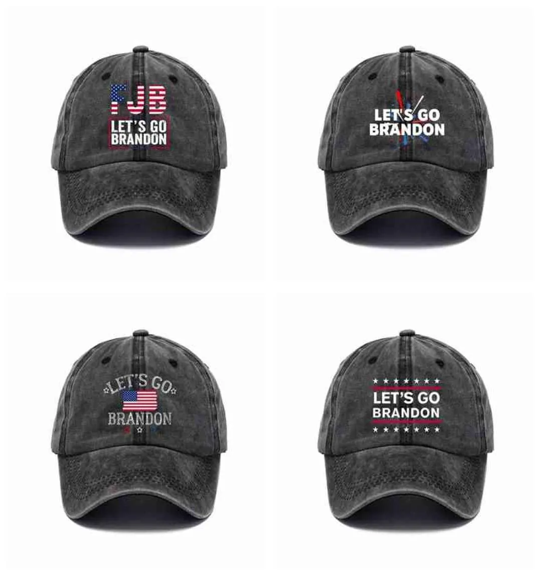 Party Hats Let039s Go Brandon FJB Dad Beanie Men Women Funny Cap Printed Baseball Caps Washed Cotton Denim Adjustable Outdoors 3340050